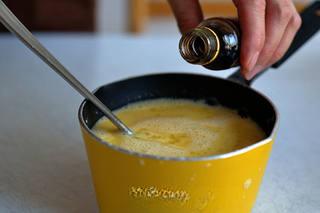 Milk Pudding with Caramel Sauce step 4: Stir in a few drops of vanilla extract.